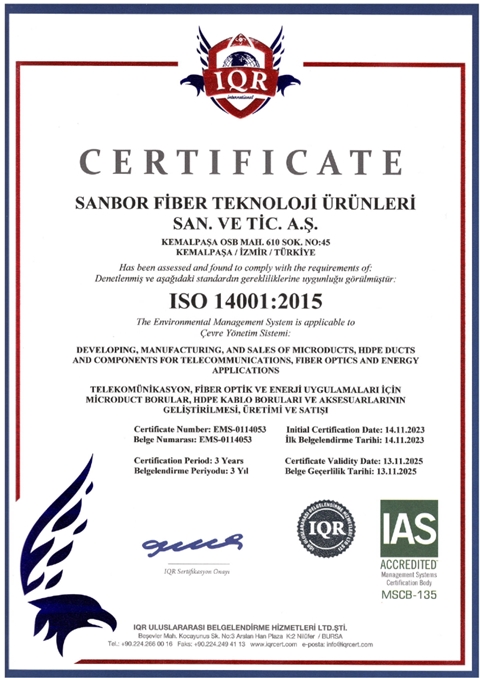 ISO 14001 Sertifikası